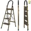 Craftfull Stehleiter CF-134A Champagner Edition Klappleiter 4 Stufen, Gummierte Standfüße, Alu Leiter Aluminiumleiter Aluleiter Mehrzweckleiter Multifunktionsleiter Haushaltsleiter Leiter