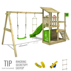 Wickey FATMOOSE Spielturm Klettergerüst FruityForest Mit Schaukel & Rutsche, Kletterturm Mit Sandkasten, Leiter & Spiel-Zubehör - Rot -Garten- & Gewächshäuser Geschäft 2bb1864aed6819c6f91b09e99891a105