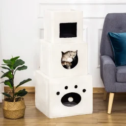 PawHut Kratztonne Für Katzen Katzenkratzbaum 3 Ebenen Katzenbaum Kletterbaum Für Katzen Katzenmöbel Sisal Plüsch Cremeweiß 48 X 48 X 109 Cm 11 PawHut Kratztonne Für Katzen Katzenkratzbaum 3 Ebenen Katzenbaum Kletterbaum Für Katzen Katzenmöbel Sisal Plüsch Cremeweiß 48 X 48 X 109 Cm -Garten- & Gewächshäuser Geschäft 2bbe5faa7e9c95ce7117edaba842f28e