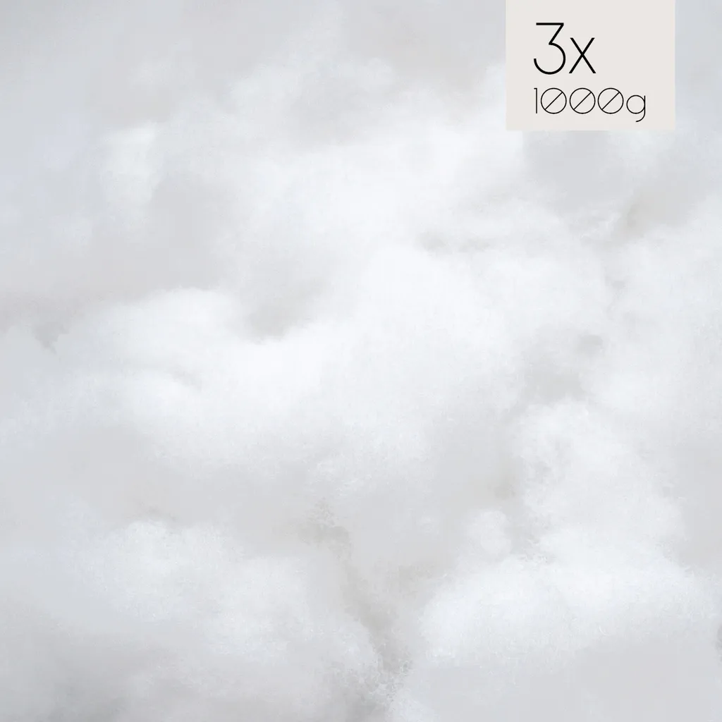 GLAESER Power Füll Füllwatte 3kg 3X 1KG 3KG Antiallergisch Waschbar 95°C Hochflauschig Kissenfüllung Bastelwatte Füllmaterial Stopfmaterial 2 GLAESER Power Füll Füllwatte 3kg 3X 1KG 3KG Antiallergisch Waschbar 95°C Hochflauschig Kissenfüllung Bastelwatte Füllmaterial Stopfmaterial – Bild 2