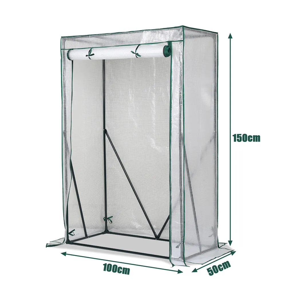 EINFEBEN Foliengewächshaus Gewächshäuser Mit PE Gitterfolie Treibhaus Tomatenhaus Pflanzenhaus 100x50x150cm Gewächshäuser 3 EINFEBEN Foliengewächshaus Gewächshäuser Mit PE Gitterfolie Treibhaus Tomatenhaus Pflanzenhaus 100x50x150cm Gewächshäuser – Bild 3