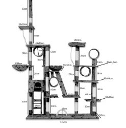 Tumama Kratzbaum 255 Cm XXL - Beige Farbe, Pfotenmuster 9 Ebenen 13 Tumama Kratzbaum 255 Cm XXL - Beige Farbe, Pfotenmuster 9 Ebenen -Garten- & Gewächshäuser Geschäft 2c0680d7ba46d7ab9ed4887a3db2295c