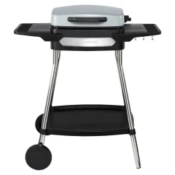 MEDION Elektrogrill (Standgrill, Tischgrill, Grillwagen, Für Balkon Garten Camping, Mit Deckel, 2 Seitentische, 2000 Watt, Antihaftbeschichtung, Rollen, Fettauffangschale, MD10864)