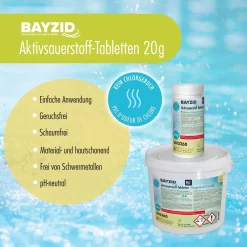 Hoefer Chemie 1 X 1 Kg BAYZID® Aktivsauerstoff Tabletten 20g Für Pools