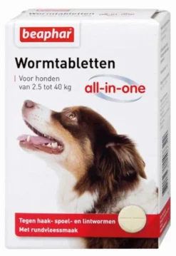 BEAPHAR Wurmmittel All-In-One 2,5-40 Kg Weiß 4-teilig