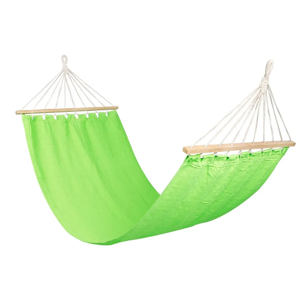 LEX Hängematte Mit Holzrahmen 200 X 80 Cm Verschiedene Farben, Farbe:Lime-Grün 2 LEX Hängematte Mit Holzrahmen 200 X 80 Cm Verschiedene Farben, Farbe:Lime-Grün – Bild 2