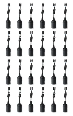 Edi-tronic Baustellenfassung Schwarz E27 230V Max. 60W Baufassung Lampenfassung Fassung