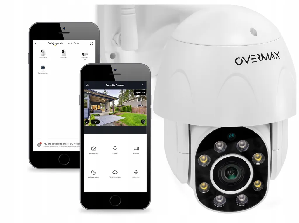 Overmax 1080P Außen WLAN PTZ Dome Audio Überwachungskamera, 4X Digital Zoom, Personenerkennung, Alarm, IP66, Nachtmodus 50m 10 Overmax 1080P Außen WLAN PTZ Dome Audio Überwachungskamera, 4X Digital Zoom, Personenerkennung, Alarm, IP66, Nachtmodus 50m – Bild 10