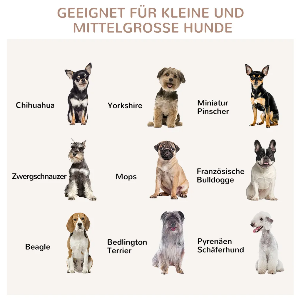 Pawhut Hundekäfig, Tierkäfig Aus Holz, Haustierkäfig Für Mittelgroße Hunde, Hundehütte Mit Kissen, Hundebox, Indoor, Naturholz+Cremeweiß, 82,5 X 57 X 72 Cm 4 Pawhut Hundekäfig, Tierkäfig Aus Holz, Haustierkäfig Für Mittelgroße Hunde, Hundehütte Mit Kissen, Hundebox, Indoor, Naturholz+Cremeweiß, 82,5 X 57 X 72 Cm – Bild 4