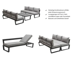 Dehner Gartenlounge Bellevue Inkl. Polster, 3-teilig, Aluminium/Polyester/Polyurethan, Dunkelgrau/hellgrau 20 Dehner Gartenlounge Bellevue Inkl. Polster, 3-teilig, Aluminium/Polyester/Polyurethan, Dunkelgrau/hellgrau -Garten- & Gewächshäuser Geschäft 2d0315ac3b4b953510fa899413bca317