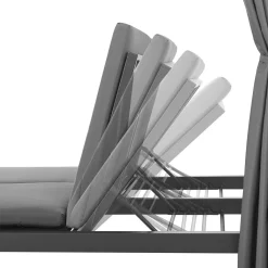 Juskys Doppel Loungebett Kreta - Gartenliege Für 2 Personen - Dach & Rückenlehne Verstellbar - Sonnenliege Für Terrasse, Garten & Balkon - Liege Grau -Garten- & Gewächshäuser Geschäft 2d333972a395d3658daf5cad28d02b3f