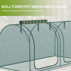 Outsunny 2,49 X 1,2 M Mini Gewächshaus, Pflanzenschutzzelt Mit Tür, Winddcihtes Tomatenhaus, Treibhaus Mit Stahlrahmen, HDPE-Netz Für Garten, Balkon, Dunkelgrün 14 Outsunny 2,49 X 1,2 M Mini Gewächshaus, Pflanzenschutzzelt Mit Tür, Winddcihtes Tomatenhaus, Treibhaus Mit Stahlrahmen, HDPE-Netz Für Garten, Balkon, Dunkelgrün -Garten- & Gewächshäuser Geschäft 2d3c7afd9b634d4fe17b949b1bd16dc9