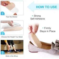 Mmgoqqt Gel-Fersenstützen Bei Plantarfasziitis, 4-lagige Ferseneinsätze, Fersenkissen, Fersenkissen, Verstellbare Fersenerhöhung Für Beinlängendifferenzen - 1 Paar -Garten- & Gewächshäuser Geschäft 2d66cc31d684050c451863ee49049aae