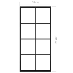 VidaXL Schiebetür Aluminium Und ESG Glas 90x205 Cm Schwarz -Garten- & Gewächshäuser Geschäft 2d79ffff0f52e7ac70b7585c04b38b77