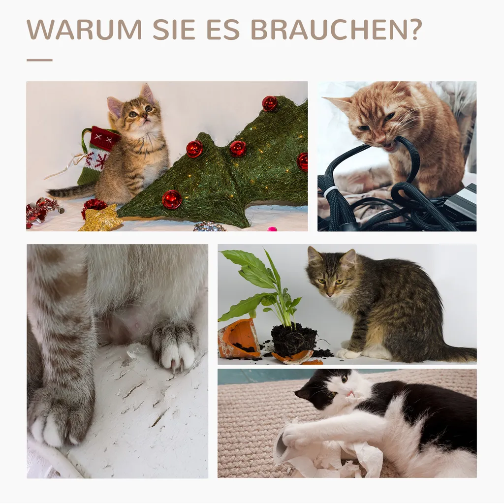 PawHut Kratzstamm Für Katzen Kratzsäule 79H Cm Katzenbaum Mit Juteseil Katzenkratzbaum Kratzbaum Spielbaum Inklusive Spielzeug Plüsch Grau 5 PawHut Kratzstamm Für Katzen Kratzsäule 79H Cm Katzenbaum Mit Juteseil Katzenkratzbaum Kratzbaum Spielbaum Inklusive Spielzeug Plüsch Grau – Bild 5