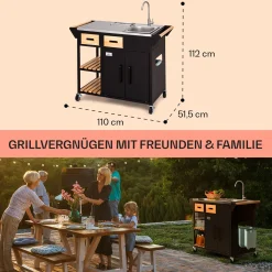 Klarstein Küchenwagen Mit Arbeitsplatte, Outdoor-Küchenwagen Auf Rollen, Mobiler Servierwagen, Küchenwagen Mit Holz Schubladen, Kücheninsel Freistehend Mit Edelstahl-Spülbecken Und Abfalleimer 13 Klarstein Küchenwagen Mit Arbeitsplatte, Outdoor-Küchenwagen Auf Rollen, Mobiler Servierwagen, Küchenwagen Mit Holz Schubladen, Kücheninsel Freistehend Mit Edelstahl-Spülbecken Und Abfalleimer -Garten- & Gewächshäuser Geschäft 2dbf030cdfcac0e914577ea5dd20c4df
