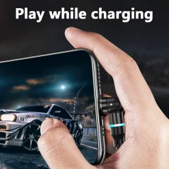 Mmgoqqt Magnetisches Ladekabel, Drehbares Magnetisches Ladekabel Mit LED, Kompatibel Mit USB-C-Typ-C-Micro-2-in-1-Ladekabel ,Black,2 Meter Noodle -Garten- & Gewächshäuser Geschäft 2e187f288e6dfd3b54bf53b3d1ff662f 1