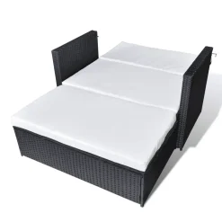VidaXL 2-tlg. Garten-Lounge-Set Mit Auflagen Poly Rattan Schwarz -Garten- & Gewächshäuser Geschäft 2e3b9e3f8a02ac0ac5ae9121a3a85f0c