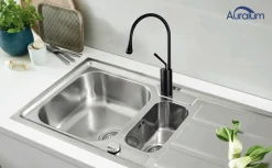 Auralum 360° Drehbar Küchenarmatur Mischbatterie Einhebelmischer Küche Wasserhahn Armatur Schwarz -Garten- & Gewächshäuser Geschäft 2e70c14199402bcc80a51230ebf90c4c