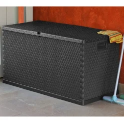 VidaXL Garten-Aufbewahrungsbox Anthrazit 120x56x63 Cm PP Rattan -Garten- & Gewächshäuser Geschäft 2e79b8b737701f443d9396fdc5e57a39