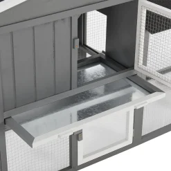 Juskys Hasenstall 210x43x86 Cm Mit Dach, Leiter & Fach - Kaninchenstall Groß, Doppelstöckig & Modern - Stall Kaninchen Im Garten - Hasenkäfig Grau -Garten- & Gewächshäuser Geschäft 2ea6ec1c881d5792c8e020ef08f9b67c