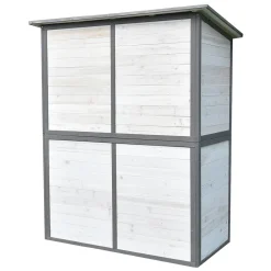 Mucola Gartenhaus Gartenschrank Gerätehaus XXL Geräteschuppen Weiß/Grau Holz -Garten- & Gewächshäuser Geschäft 2eb0699d9040d92ddbf4b0509137ee13