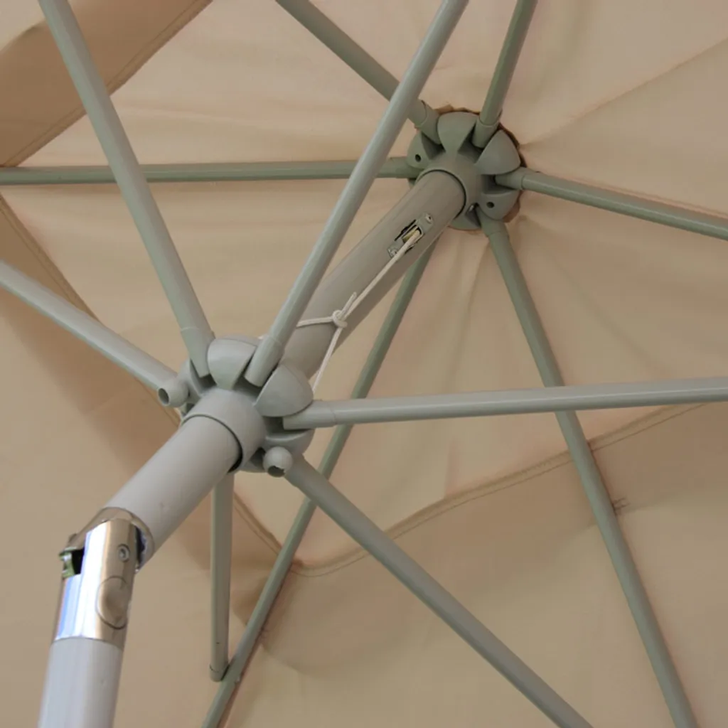 Mendler Sonnenschirm Castellammare, Gartenschirm, 2x3m Rechteckig Neigbar, Polyester/Alu 4,5kg Creme 3 Mendler Sonnenschirm Castellammare, Gartenschirm, 2x3m Rechteckig Neigbar, Polyester/Alu 4,5kg Creme – Bild 3