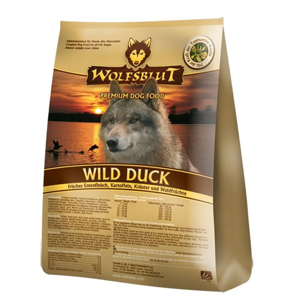 WOLFSBLUT ¦ Wild Duck Adult - 12,5 Kg ¦ Getreidefreies Hundetrockenfutter Im Sack 2 WOLFSBLUT ¦ Wild Duck Adult - 12,5 Kg ¦ Getreidefreies Hundetrockenfutter Im Sack – Bild 2