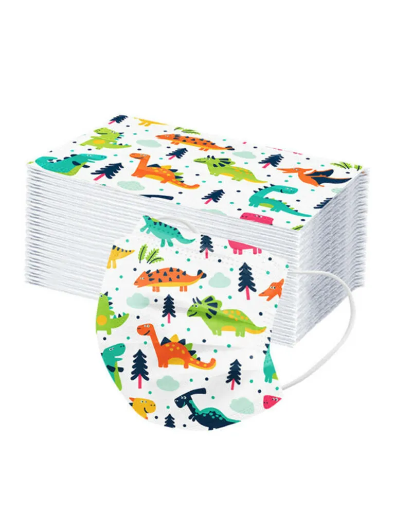 Redcoringe 50 Stk Kinder Einwegmasken Dinosaurier Cartoon Gesichtsmaske Einweg-3-lagige Mundmaske Für Kinder 8 Redcoringe 50 Stk Kinder Einwegmasken Dinosaurier Cartoon Gesichtsmaske Einweg-3-lagige Mundmaske Für Kinder – Bild 8