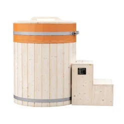 HOME DELUXE - Cold Tub / Badefass (180cm) ARUM - Aus Nordischer Fichte, Mit Integriertem Sitz I Badebottich, Eispool