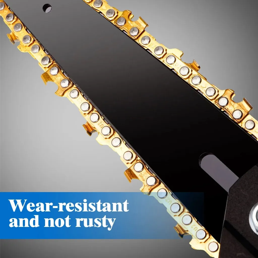 Yofidra 6 Zoll Elektrokettensägen Handkettensäge Mit 2 Akkus, 2 Gold Ketten Und Schwert 5 Yofidra 6 Zoll Elektrokettensägen Handkettensäge Mit 2 Akkus, 2 Gold Ketten Und Schwert – Bild 5