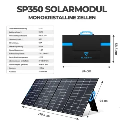 BLUETTI Solarspeicher AC300 & B300 Zusatzbatterie, Mit PV350 Solarmodulen, 3072Wh Stromerzeuger Mit 6 3000W AC Ausgängen(6000W Peak), LiFePO4 Batterie-Backup Für Den Heimgebrauch, Stromausfall -Garten- & Gewächshäuser Geschäft 2f75306b9a56d3ffa9de31f1b1e46331
