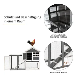 Lovupet Hühnerstall Kaninchenstall Hühnerhaus 2 Ebenen Outdoor Wetterfest 2020EY -Garten- & Gewächshäuser Geschäft 2fa055bdce343234fb3d1b1f93346457