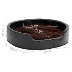 VidaXL Hundebett Schwarz-Braun 79x70x19 Cm Plüsch Und Kunstleder -Garten- & Gewächshäuser Geschäft 2fa7f66a68f1cfb0069e86eba4d68f0f
