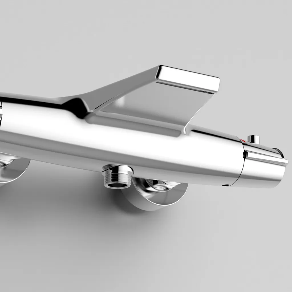 Aihom Thermostat Badewannenarmatur Wasserfall Wannenarmatur Mit Sicherheitsknopf 40℃, Wannenbatterie Mischbatterie Dusche Duscharmatur, Chrom 2 Aihom Thermostat Badewannenarmatur Wasserfall Wannenarmatur Mit Sicherheitsknopf 40℃, Wannenbatterie Mischbatterie Dusche Duscharmatur, Chrom – Bild 2