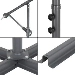 ECD Germany Ampelschirm Mit Kurbel Und Ständer Inkl. LED-Solar - Ø 300 Cm - Braun - Wasserabweisend, Sonnenschutz UV50+, Neigbar, Gartenschirm Terrassenschirm Marktschirm Kurbelschirm Schirm 13 ECD Germany Ampelschirm Mit Kurbel Und Ständer Inkl. LED-Solar - Ø 300 Cm - Braun - Wasserabweisend, Sonnenschutz UV50+, Neigbar, Gartenschirm Terrassenschirm Marktschirm Kurbelschirm Schirm -Garten- & Gewächshäuser Geschäft 2fdebe8938ece707c936586e1b4191c7