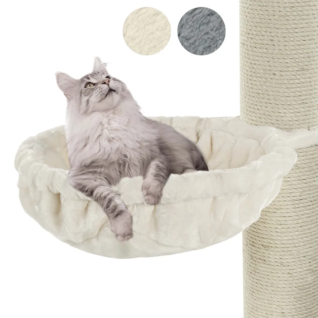 HAPPYPET Liegemulden Für XXL Kratzbaum Schlafmulde Zubehör Für Große Katzen (Maine Coon) Ø 45cm, CREME 2 HAPPYPET Liegemulden Für XXL Kratzbaum Schlafmulde Zubehör Für Große Katzen (Maine Coon) Ø 45cm, CREME – Bild 2