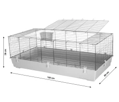 Dehner Nagerheim Peppy, Ca. 160 X 58 X 80 Cm, Metall/Kunststoff, Grau/schwarz -Garten- & Gewächshäuser Geschäft 2ff022af45174ff958a576f8b40c4e21