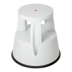 STIER Office STIER Kunststoff-Rollhocker, 410 Mm Höhe, 433 Mm Durchmesser, Tragkraft 150 Kg, Grau