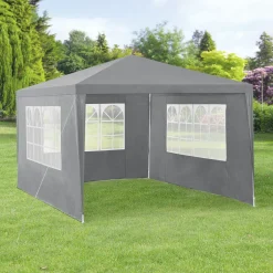 [casa.pro] Pavillon 400x300x255cm Gartenzelt Partyzelt Gartenpavillon Bierzelt Festzelt Dunkelgrau -Garten- & Gewächshäuser Geschäft 30544b7740f723f0a2254012f7cc6851