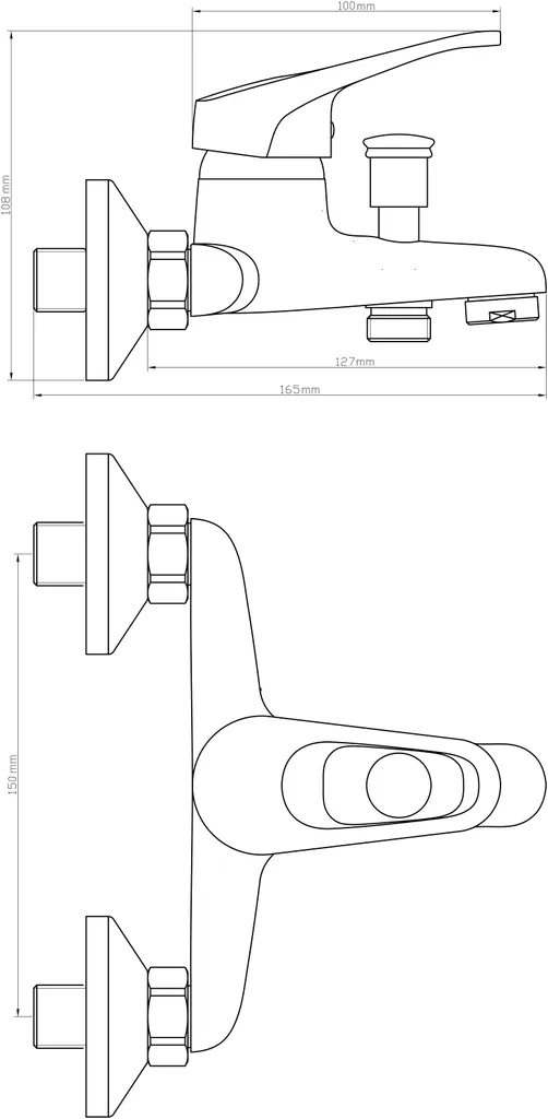 Eisl Wannenfüllarmatur SPEED, Einhebelmischer, Badewannenarmatur, Mit Umsteller, Weiß 2 Eisl Wannenfüllarmatur SPEED, Einhebelmischer, Badewannenarmatur, Mit Umsteller, Weiß – Bild 2