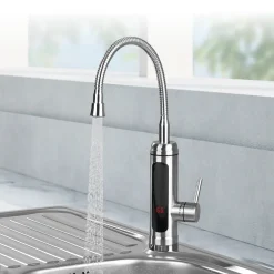 Maxxworld MAXXMEE Warm- & Kaltwasserarmatur - 360° Schwenkbare Wasserhahn-Aufsätze - Edelstahl Wasserhahn Küche Armatur Edelstahl 360 Schwenkbar Spültisch Durchlauferhitzer
