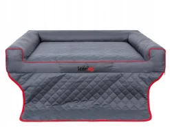 VIKI TRUNK Hobbydog Das Lager - Bett, Die Couch Für Einen Hund Zum Kofferraum, R1 - 90 X 70 X 20 Cm, Grau