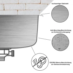 Midori © MIDORI® Edelstahl Spüle Küchenspüle Einbauspüle Spülbecken 1 Becken Mit Abtropffläche Links 76x43cm 15 Midori © MIDORI® Edelstahl Spüle Küchenspüle Einbauspüle Spülbecken 1 Becken Mit Abtropffläche Links 76x43cm -Garten- & Gewächshäuser Geschäft 30f4110ac2aaebf311cc7d91f7533d4f 1