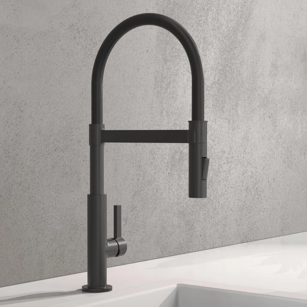 Schütte SCHÜTTE Küchenarmatur MIAMI, Wasserhahn Küche Mit Geschirrbrause, 360° Schwenkbare Küchenarmatur, Schwarz Matt 8 Schütte SCHÜTTE Küchenarmatur MIAMI, Wasserhahn Küche Mit Geschirrbrause, 360° Schwenkbare Küchenarmatur, Schwarz Matt – Bild 8