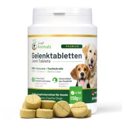 JustBiologic Gelenktabletten Für Hunde Mit Grünlippmuschel, Teufelskralle, MSM, Chondroitin, Glucosamin
