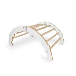 MAMOI® Kletterbogen, Kletterdreieck, Baby Klettern, Regenbogenwippe Aus Holz, Holzbogen Für Kinder, Klettergerüst Indoor Ab 1/2/3 Jahre