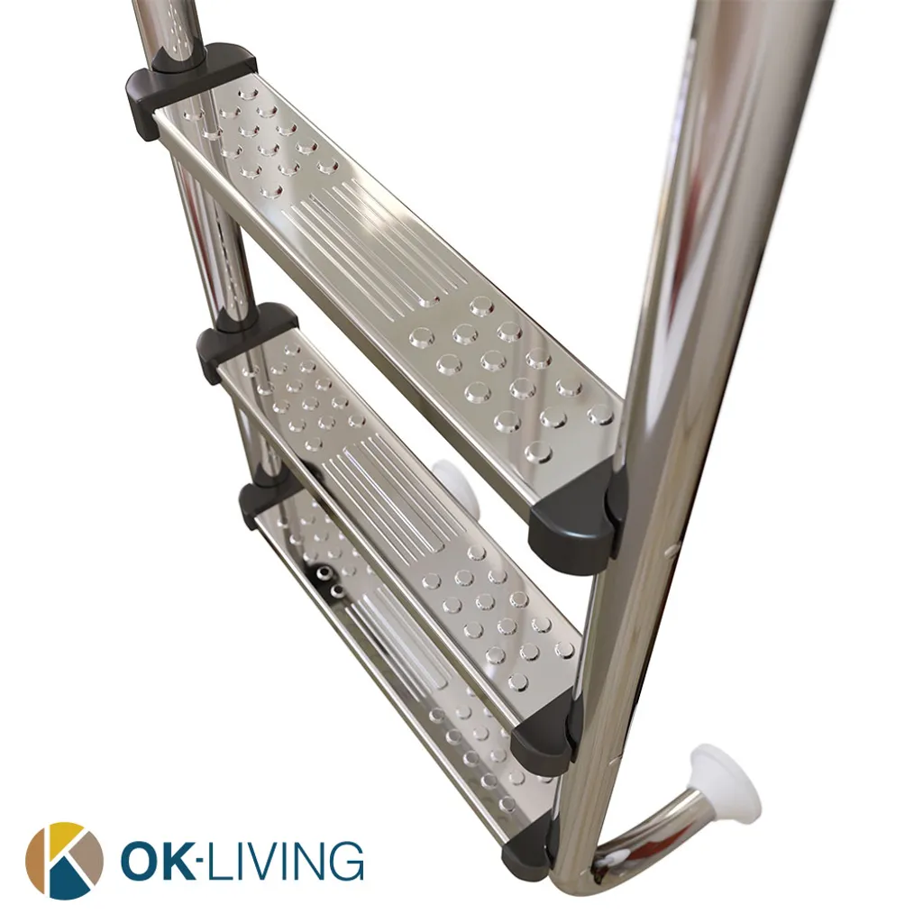 OK-Living Poolleiter Einbauleiter 3 Stufen Schwimmbadleiter V2A Edelstahl Pool Einstieg 6 OK-Living Poolleiter Einbauleiter 3 Stufen Schwimmbadleiter V2A Edelstahl Pool Einstieg – Bild 6