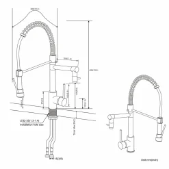 Auralum Küchenarmatur Wasserhahn Küche Mit Spiralfeder, 360° Drehbare Spültischarmaturen Einhebel Mischbatterie Mit Zwei Ausläufen, Chrom -Garten- & Gewächshäuser Geschäft 316b4fa46c4c484cd1e6b97d434e9104 1