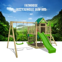 Wickey FATMOOSE Spielturm Klettergerüst JazzyJungle Mit Schaukel & Rutsche, Spielhaus Mit Sandkasten, Leiter & Spiel-Zubehör - Apfelgrün -Garten- & Gewächshäuser Geschäft 3177a7f11e2e3f248fafcfa8b6755171